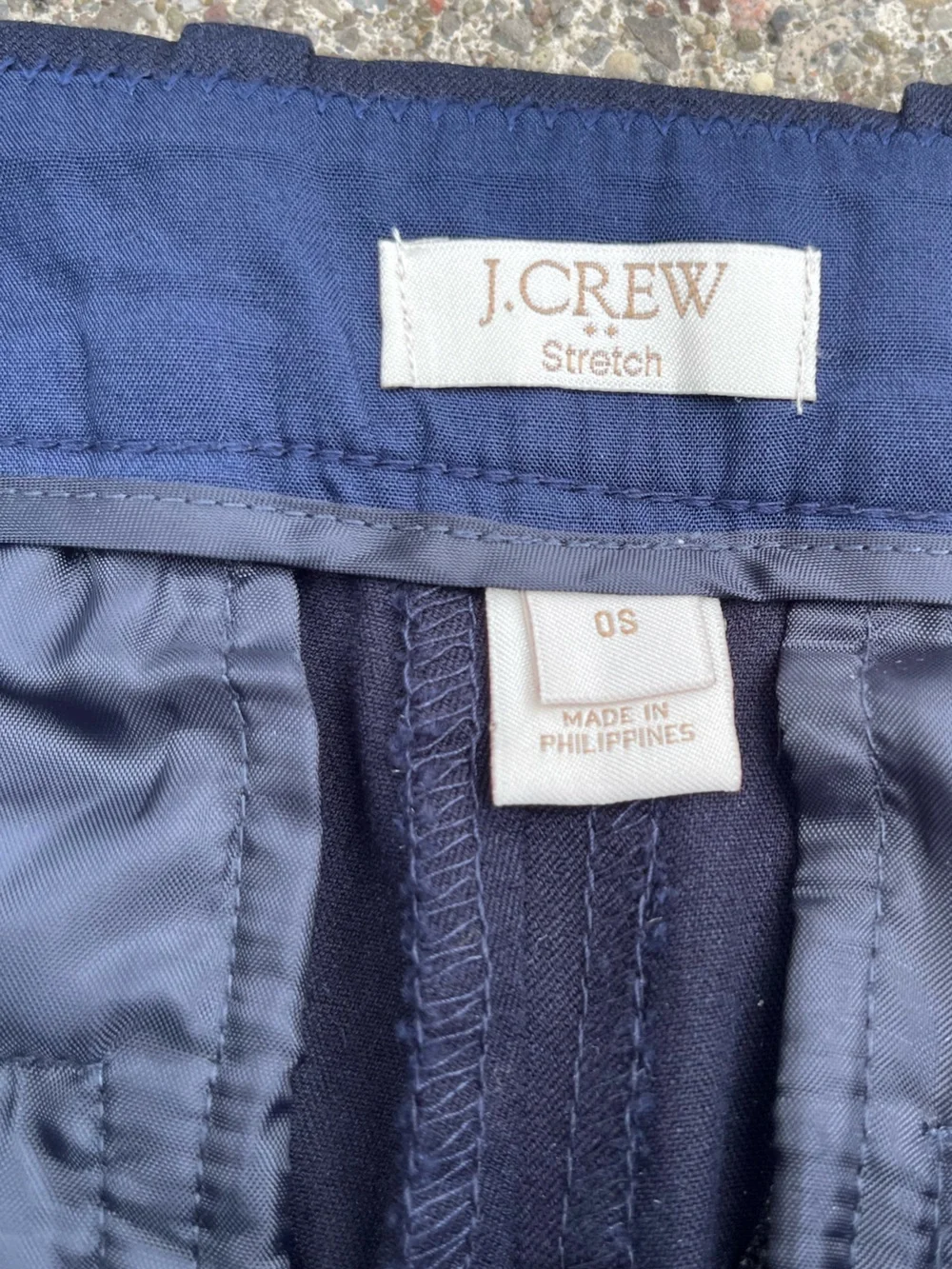 J. Crew Navy Straight-Leg Women's pants.